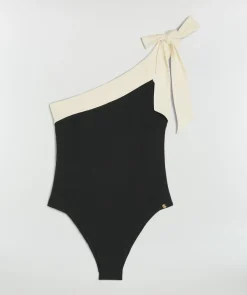 Best Badpak Azine | Black creme white | DAMES Zwemkleding|Zwemkleding