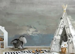 New Behang Abstract | Blauw Behang