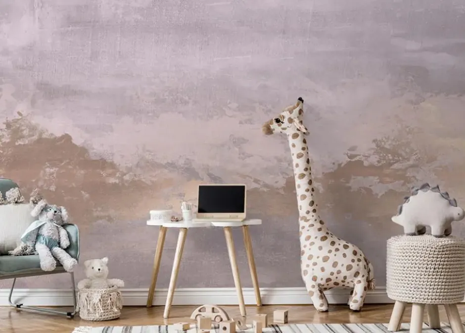 Online Behang Abstract | Roze Behang