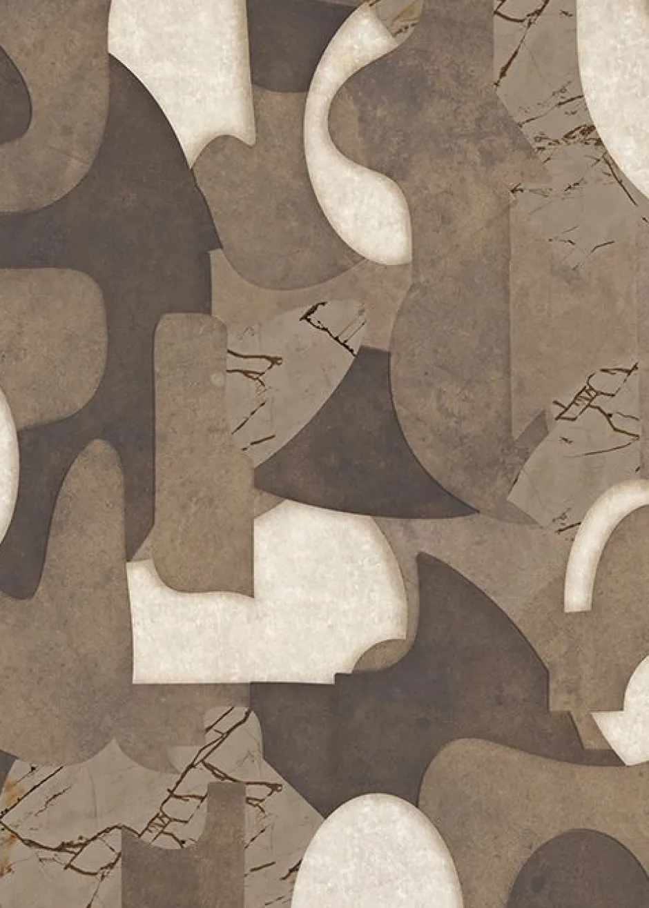 Outlet Behang Abstract Dreams | Donkerbruin Behang