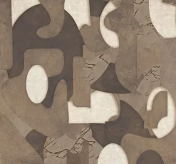 Outlet Behang Abstract Dreams | Donkerbruin Behang