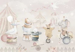 Discount Behang Circus | Pastel Dieren|Behang