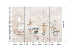 Discount Behang Circus | Pastel Dieren|Behang