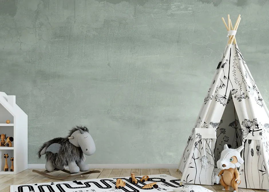 Outlet Behang Concrete wall | Groen Behang