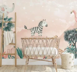 Hot Behang Desert Animals | Roze Dieren|Behang