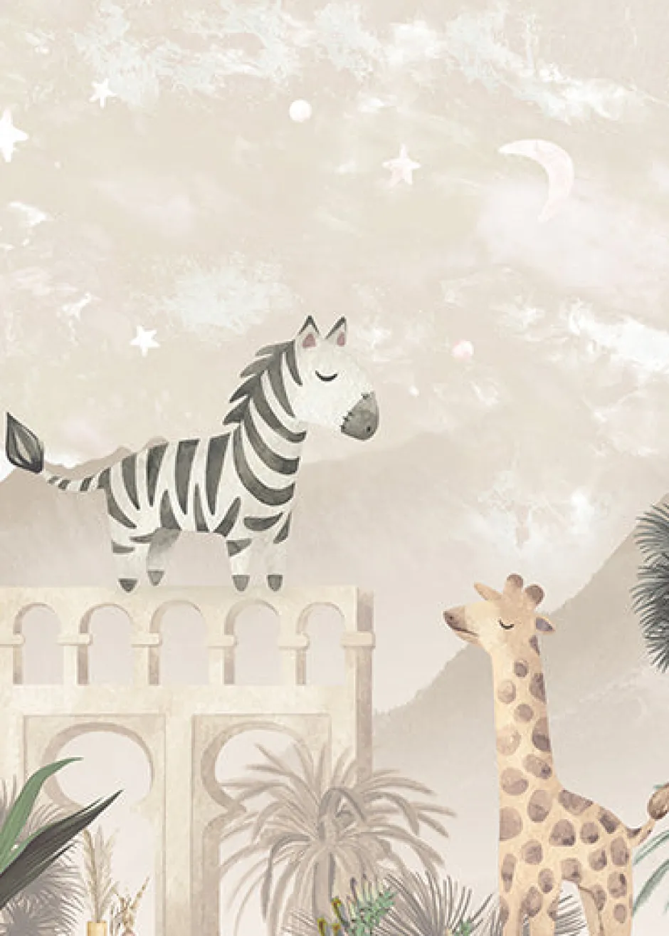 Hot Behang Desert Animals | Taupe Dieren|Behang