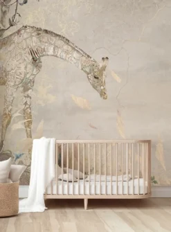 Hot Behang Giraffe | Beige Behang|Dieren