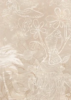 New Behang Happy Days | Beige Behang|Bloemen