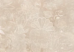 New Behang Happy Days | Beige Behang|Bloemen