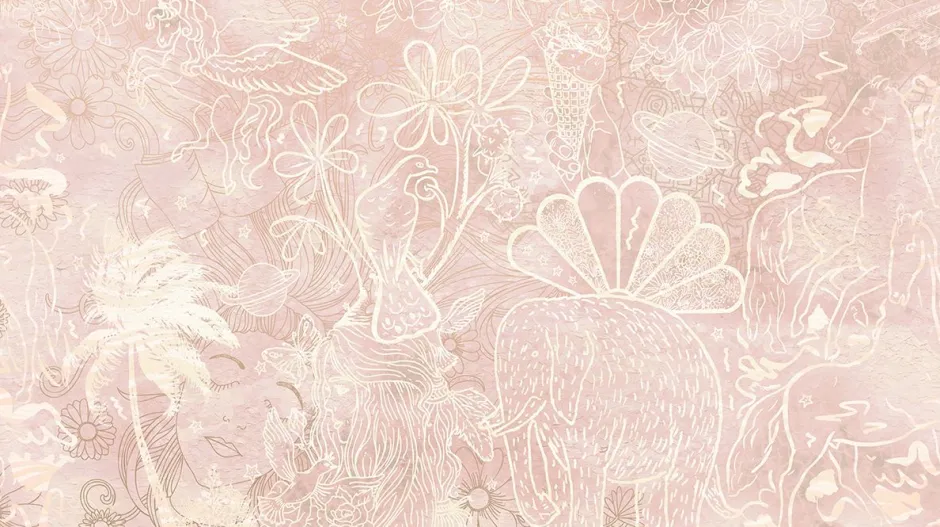 Outlet Behang Happy Days | Roze Bloemen|Behang