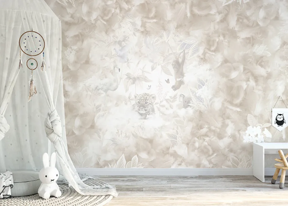 Hot Behang Light feathers Behang