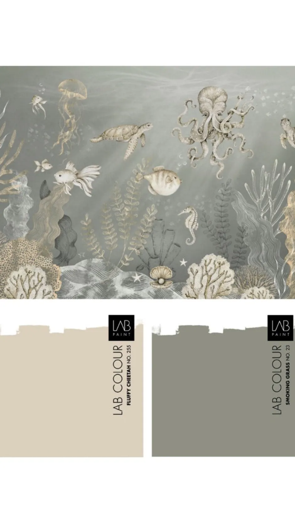 Online Behang Onderzee | Beige Onderzee|Dieren