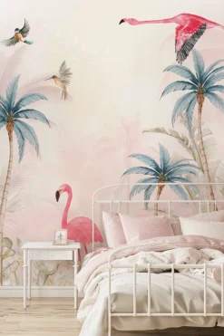 Sale Behang Pink Flamingo Dieren|Behang