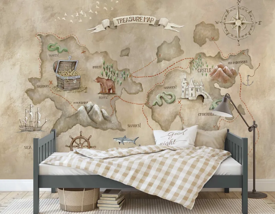 Online Behang Schatkaart Behang