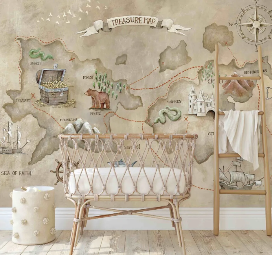 Online Behang Schatkaart Behang