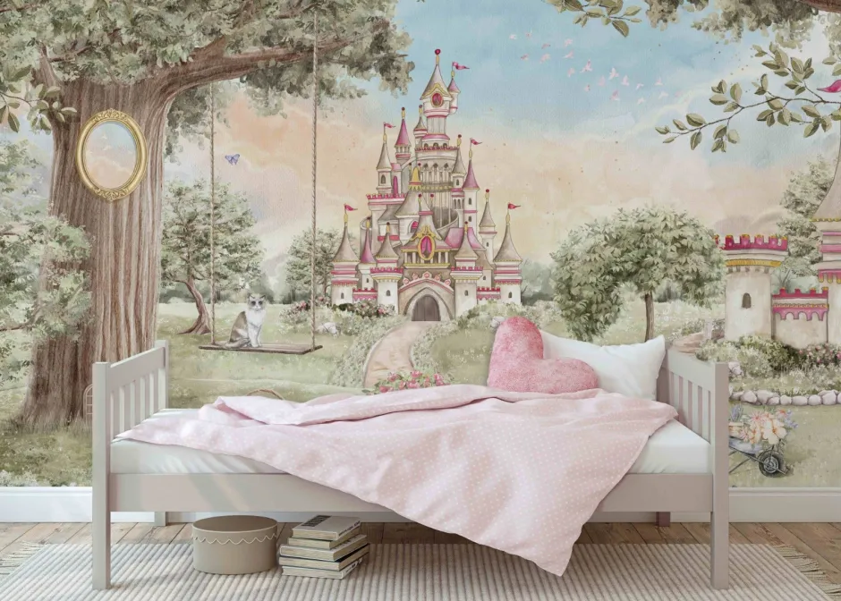 Behang Sprookjeskasteel Sprookjes|Behang