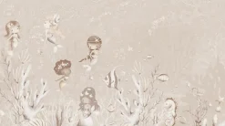 Online Behang Swimming Mermaids | Beige Sprookjes|Onderzee