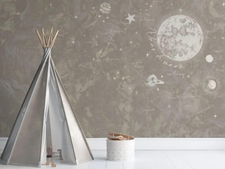 Behang To the moon Ruimte|Behang