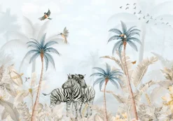 Discount Behang Tropical Zebra's Dieren|Behang