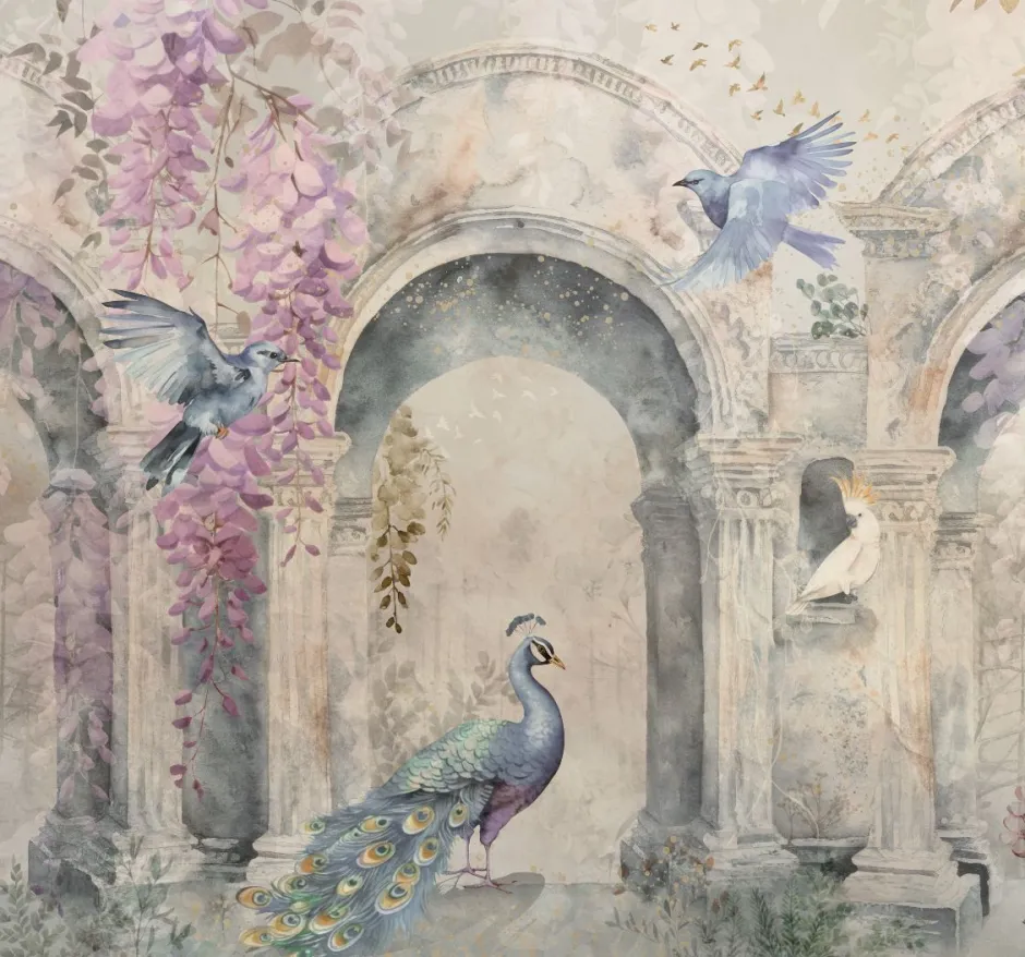 Hot Behang Vintage Garden Arch Dieren|Behang