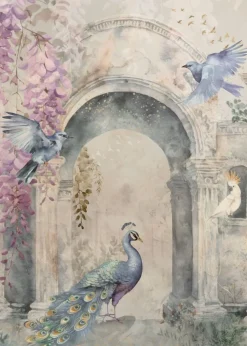 Hot Behang Vintage Garden Arch Dieren|Behang