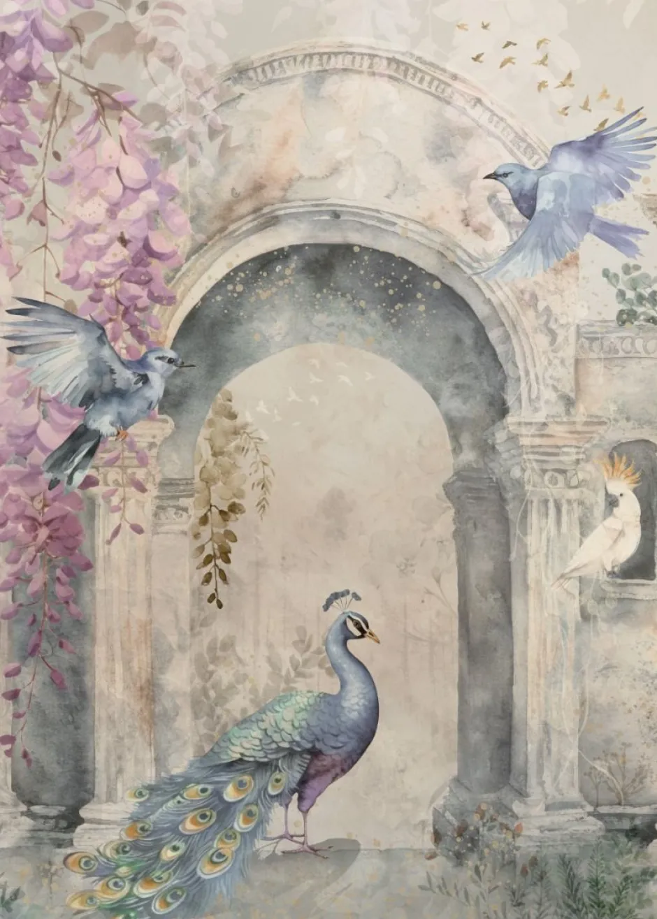 Hot Behang Vintage Garden Arch Dieren|Behang