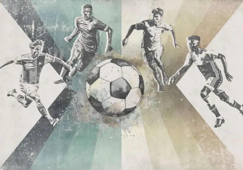 Discount Behang voetbal | Mannen | Groen Sport|Behang