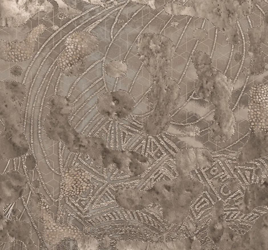 Discount Behang Wanderlust | Lichtbruin Behang