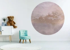 Best Behangcirkel Abstract gold | Roze Behangcirkels