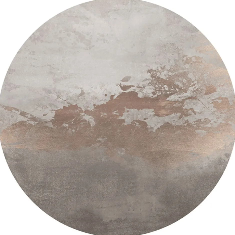 Clearance Behangcirkel Abstract gold | Taupe Behangcirkels