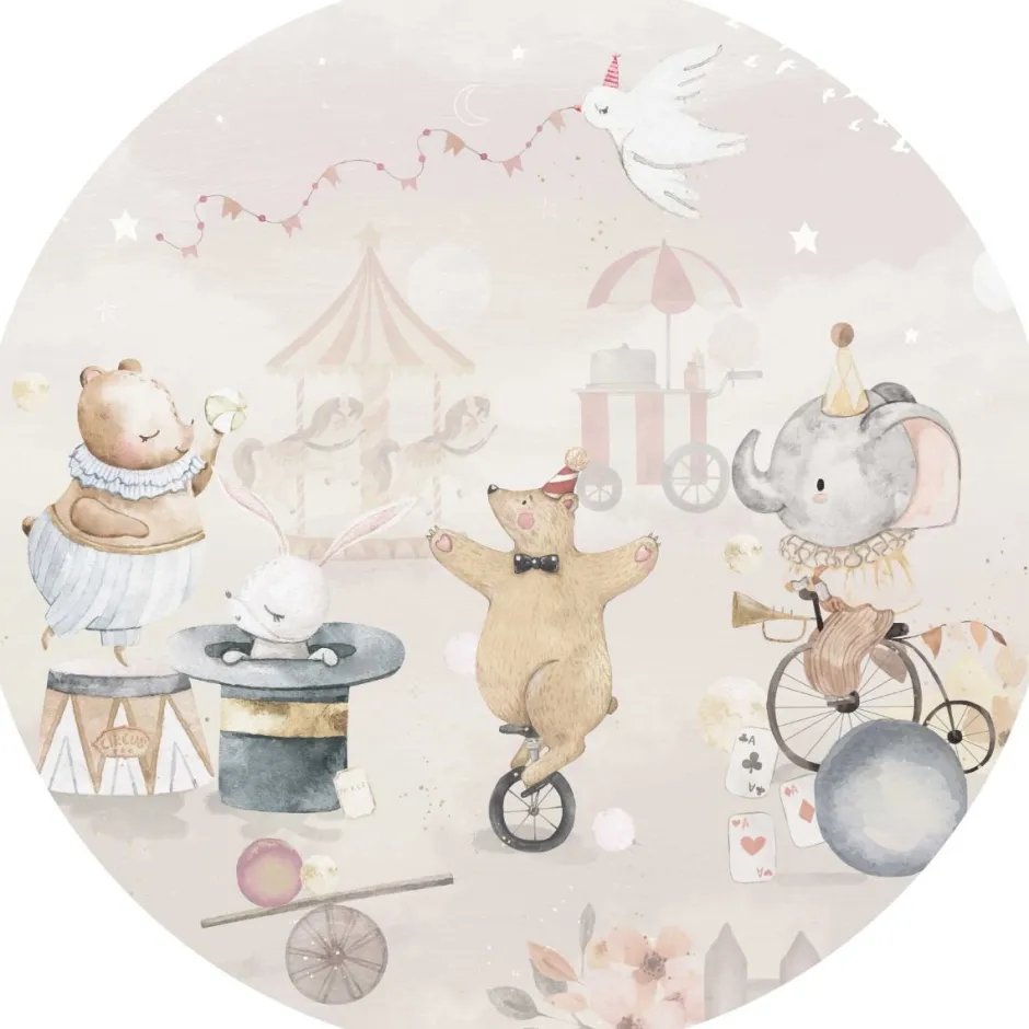 Outlet Behangcirkel Circus | Pastel | 鈱€ 145 cm Behangcirkels