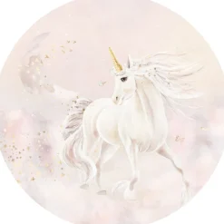 Outlet Behangcirkel Dreamy unicorn | Roze Behangcirkels