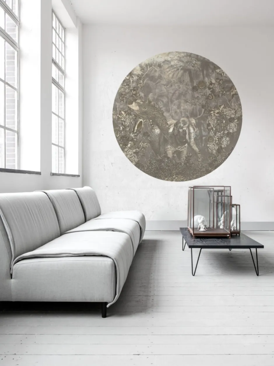 Behangcirkel Floral Elephant Behangcirkels