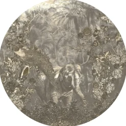 Behangcirkel Floral Elephant Behangcirkels