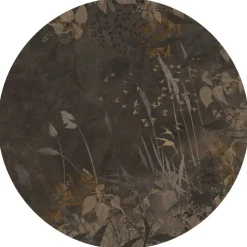 New Behangcirkel Golden Leaves | Donkerbruin Behangcirkels