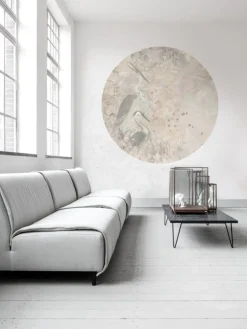 Discount Behangcirkel Marble sky | Beige Behangcirkels