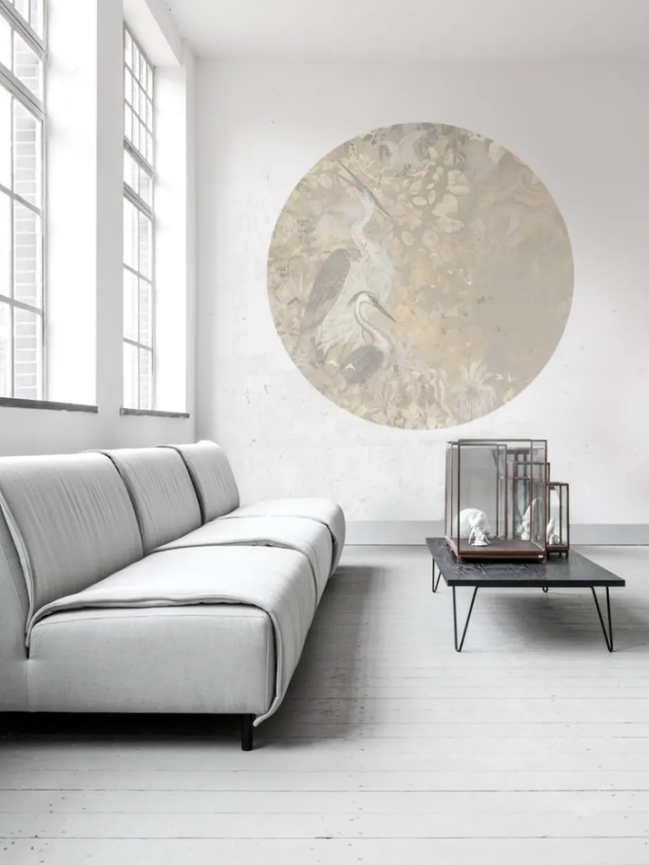 Discount Behangcirkel Marble sky | Beige Behangcirkels