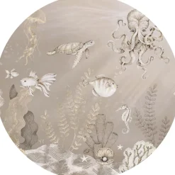 Behangcirkel Onderzee | Beige Behangcirkels