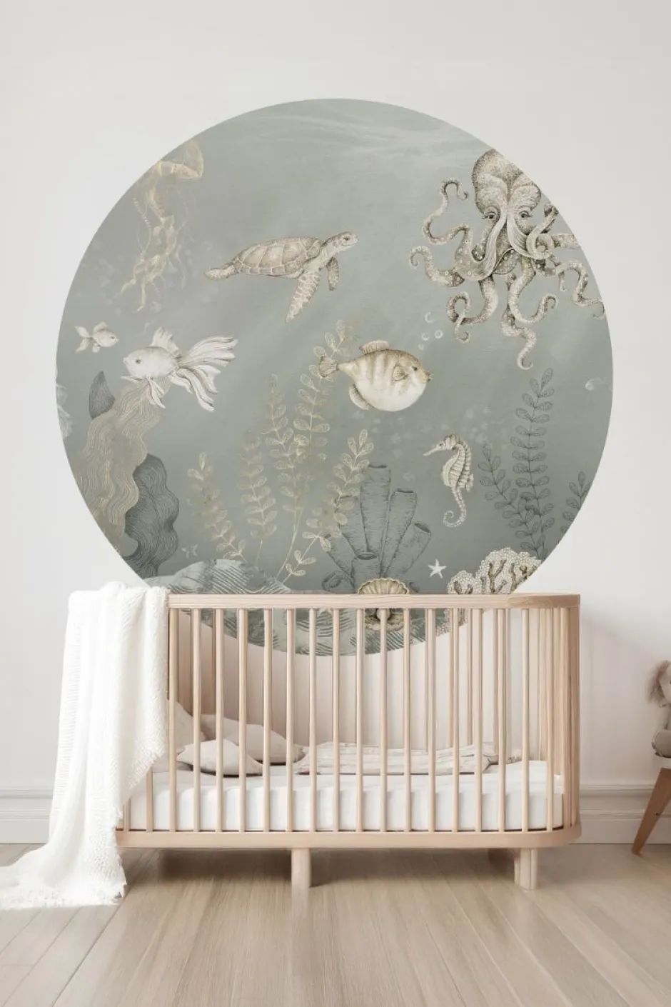 New Behangcirkel Onderzee | Blauw Behangcirkels