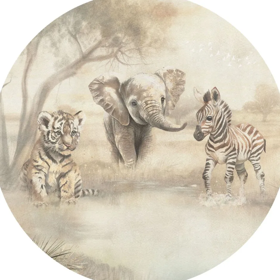 Online Behangcirkel Safari | Circle of Life Collection | 鈱€ 145 cm Behangcirkels
