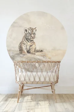 Discount Behangcirkel Tijger | Circle of Life Collection | 鈱€ 145 cm Behangcirkels