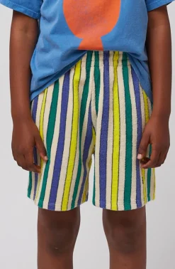 Best Bermuda shorts Terry cloth | Multicolor stripes | DAMES Co-ords|Co-ords