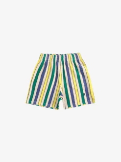 Best Bermuda shorts Terry cloth | Multicolor stripes | DAMES Co-ords|Co-ords