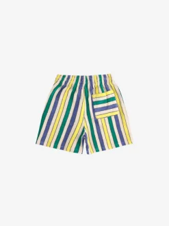 Best Bermuda shorts Terry cloth | Multicolor stripes | DAMES Co-ords|Co-ords