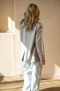 Clearance Blazer Bodi | Light grey sequin | DAMES Blazers & Gilets