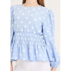 Sale Blouse Elinor | Blue/white | DAMES Blouses