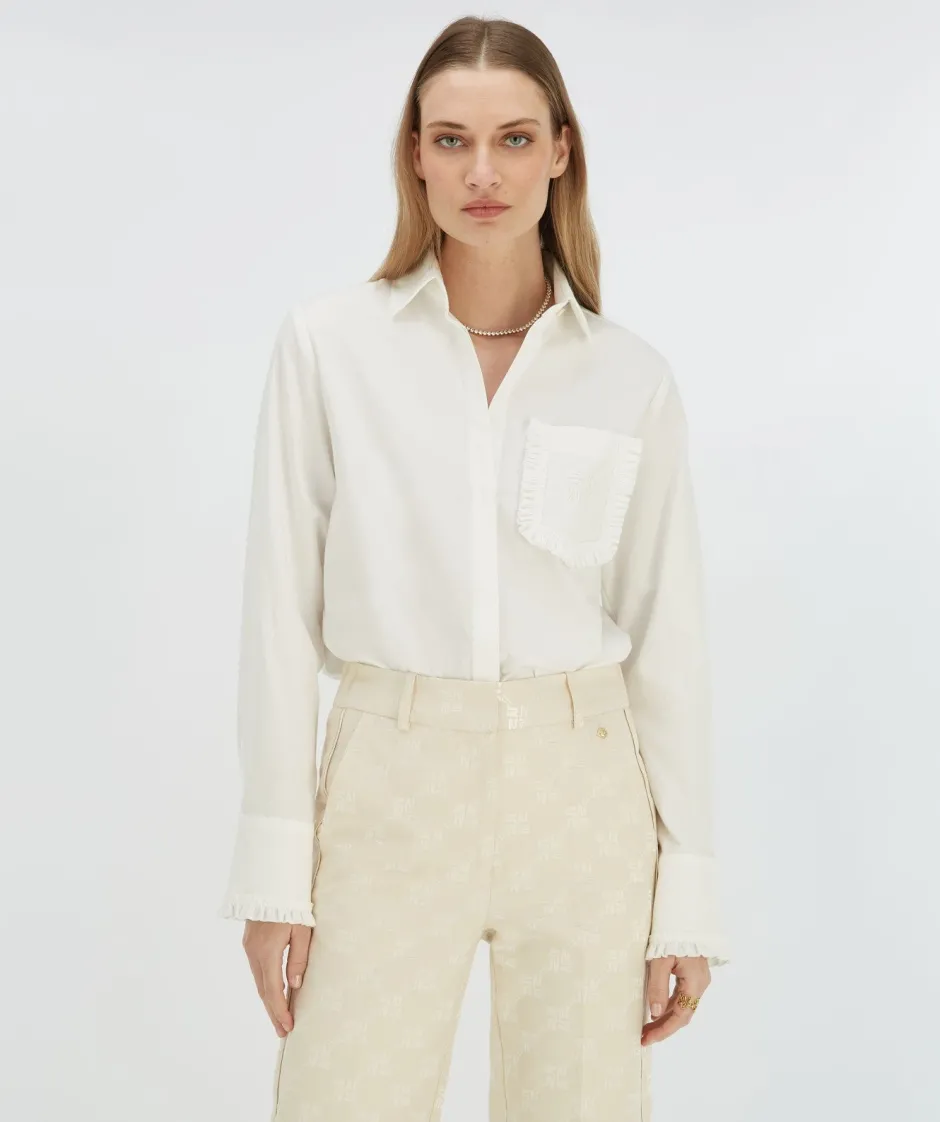 Discount Blouse Jennie | Off-white | DAMES Basics|Blouses