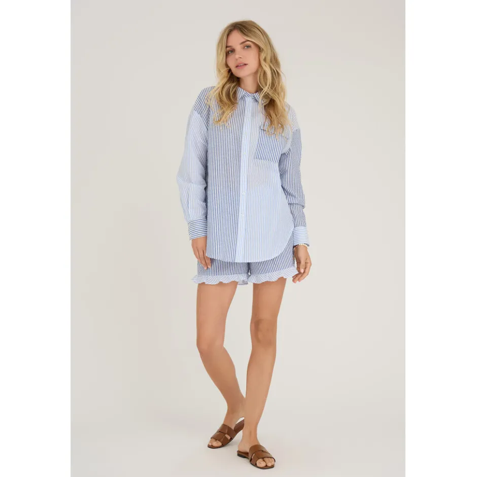 Online Blouse Mila | Blue/navy | DAMES Co-ords|Blouses