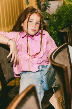 Outlet Blouse Santel | Pink mulberry multi | DAMES Co-ords|Co-ords