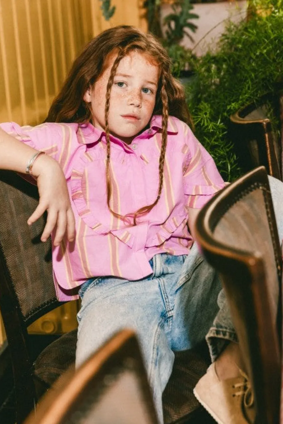 Outlet Blouse Santel | Pink mulberry multi | DAMES Co-ords|Co-ords